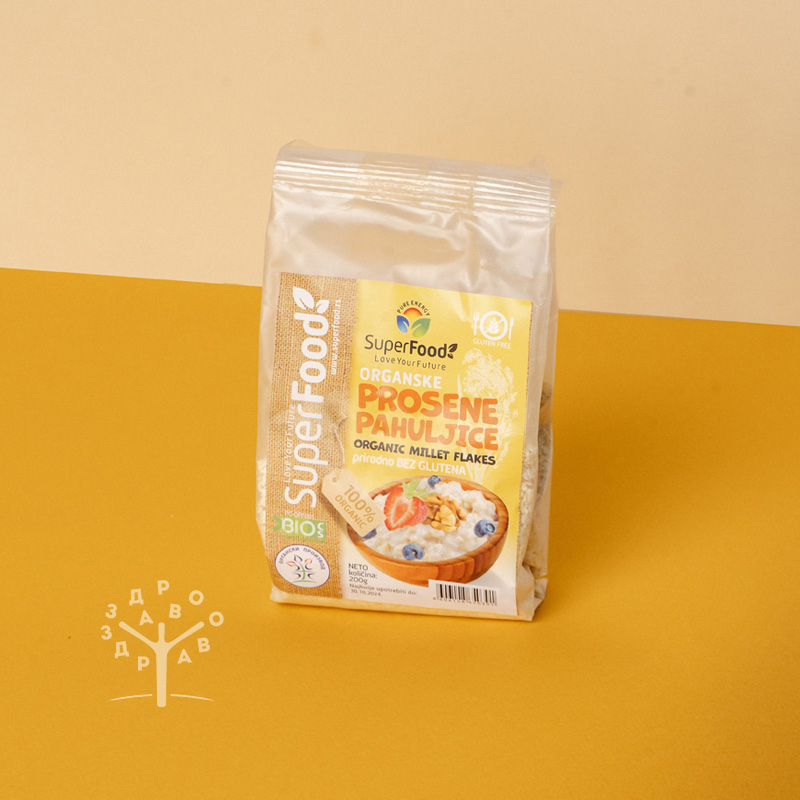 Prosene pahuljice organske - superfood (sertifikat bez glutena)