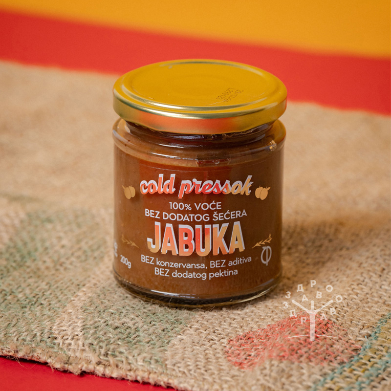 Voćni namaz jabuka - Cold pressok (bez dodatog šećera)